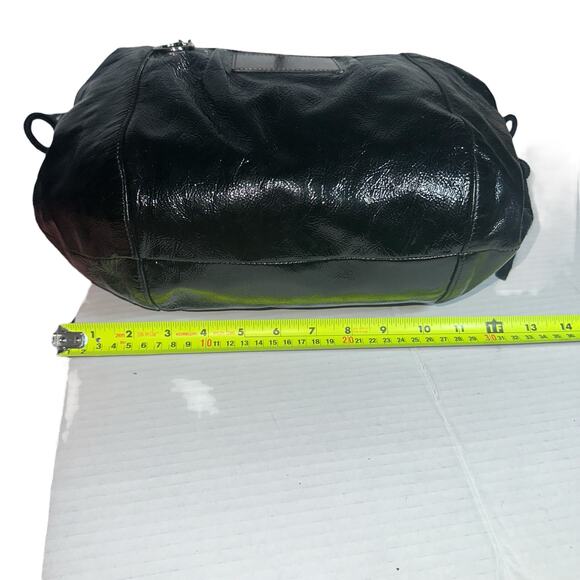 Coach C1089-15790 Black Patent Leather Hobo Shoulder Bag Zip Pocket - Picture 6 of 13